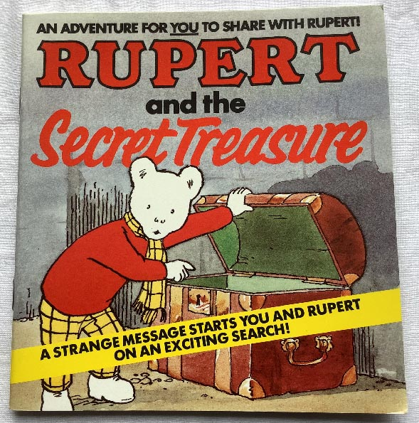 RUPERT and the Secret Treasure booklet book